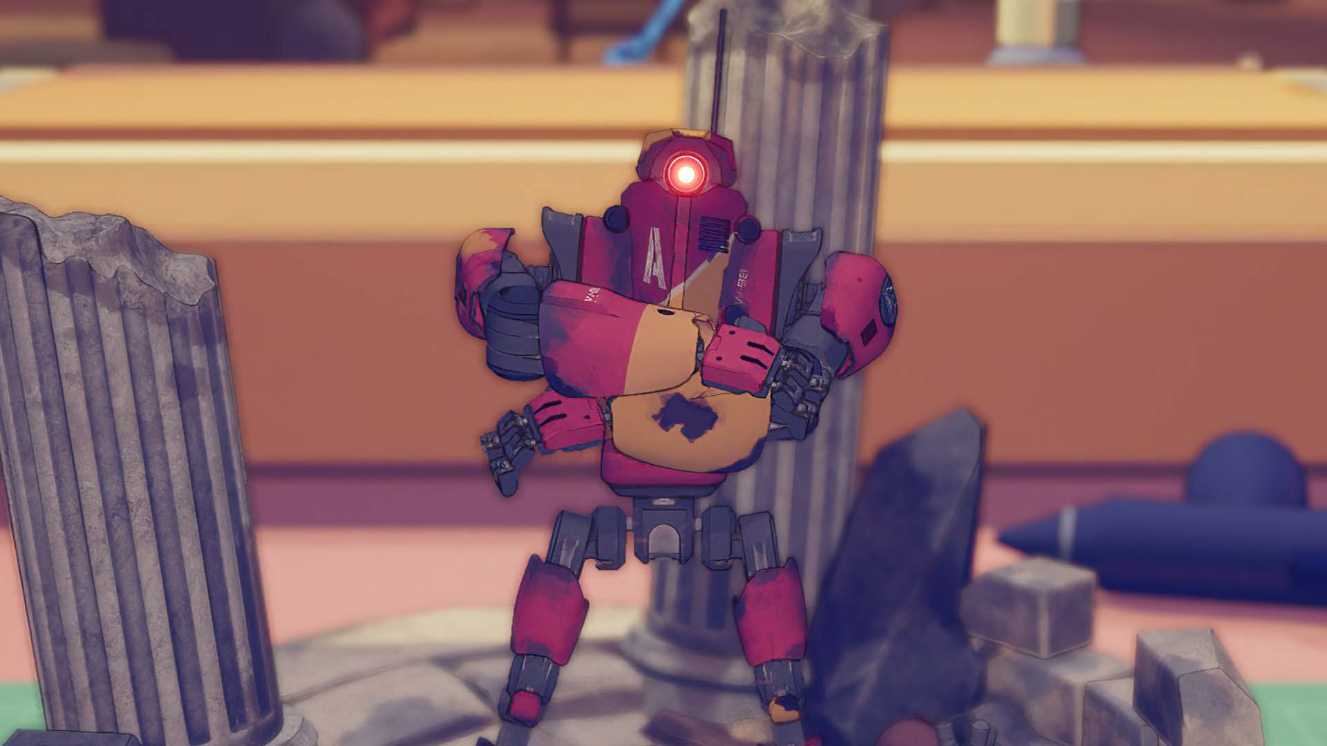 A thumbnail of a Mech from Model Kit Studio by Spooky Rabbits for an article behind the scenes case study by Adam Marshall for Mythwright Games Publishing